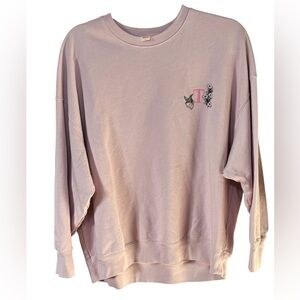 Uniqlo UT Disney Bambi Thumper Sketchbook Oversized Crewneck Lilac XL